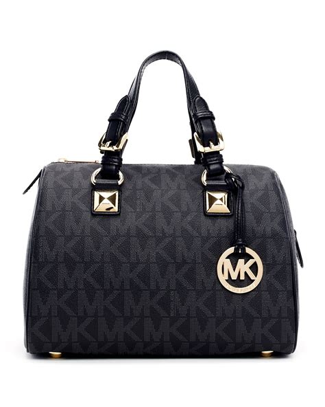 michael kors grayson large logo|michael kors grayson satchel black.